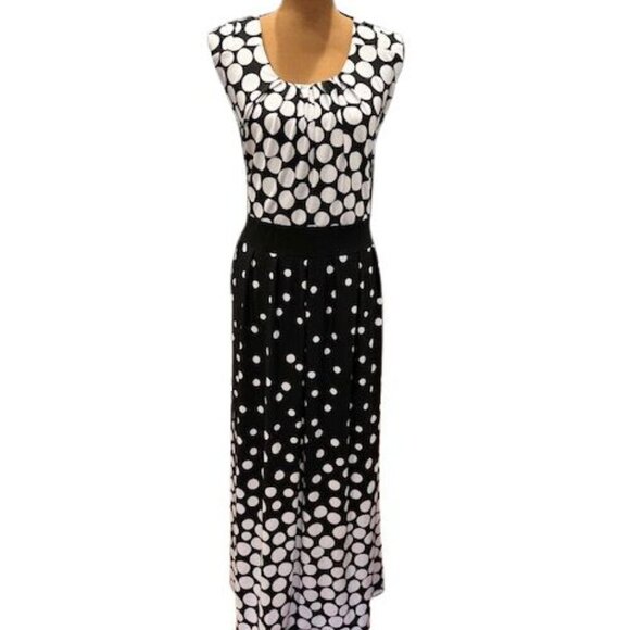 Woman Within Banded-Waist Polka Dot Print Sleeveless Maxi Dress – Size 2X - Picture 1 of 10